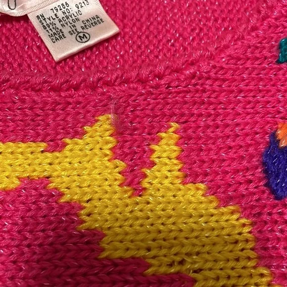 Vintage 80s Jaclyn Smith Knit Pink Sweater - Picture 16 of 16